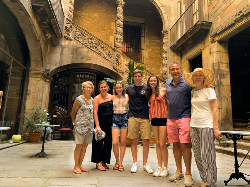 Barcelona: City Tour & Flamenco Show with Wine & Tapas - Walking from old Barcelona into the Born