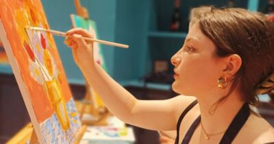 Paint and Sip Experience with Spanish Vermouth