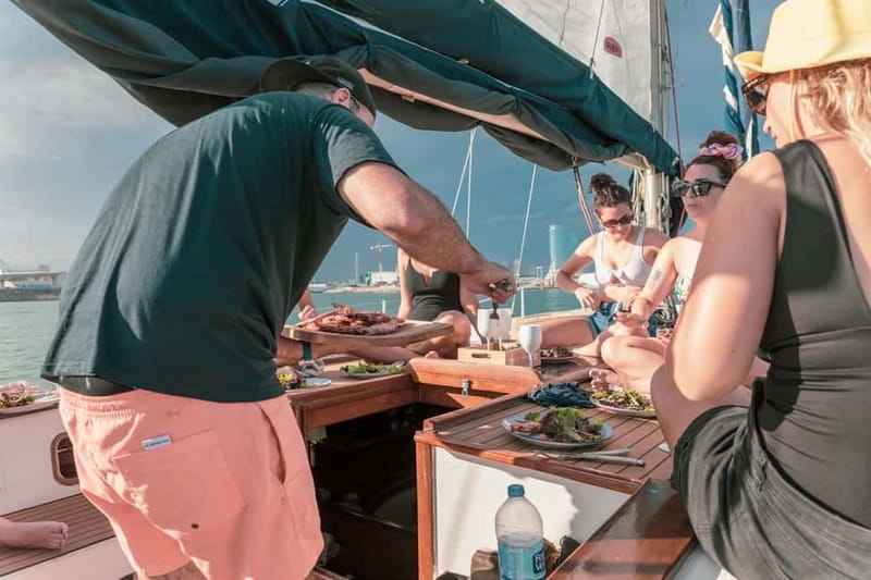 Barcelona: Sailing on a Classic Ketch Boat with tapas & cava - Swimming, paddleboarding, and time in open water