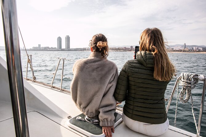 Barcelona Small Group Trip by Catamaran w Tapas, Cava and Sunset - Tasting tapas and cava in Port Vell
