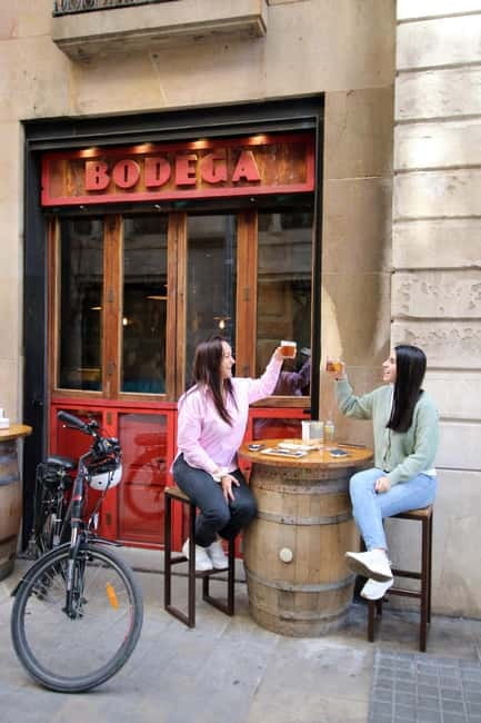 Barcelona: Tapas Tasting Tour by Regular Bike or E-Bike - Food stops at Xarcuteria Ferran and Bodega Vidrios y Cristales