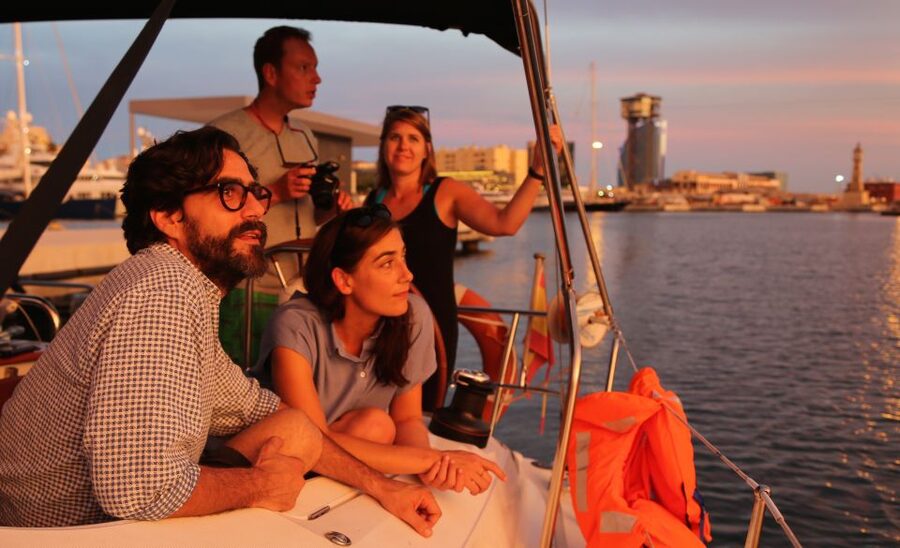 Barcelona: Unique Sunset Sailing Tour with Tapas & Open Bar - Setting sail from Port Olimpic