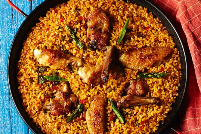 Interactive Paella & Market: Bottomless Wine & Rambla Views - Turning market purchases into a Spanish lunch