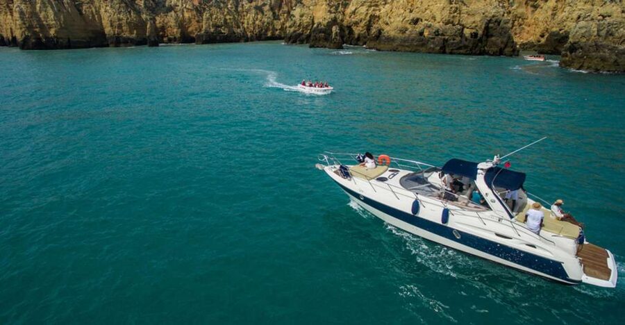 Lagos: Luxury Yacht Charter with Drinks & Tapas - Ponta da Piedade from the water