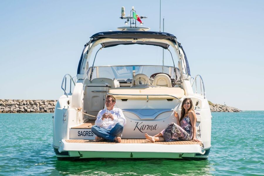 Lagos: Luxury Yacht Charter with Drinks & Tapas - Leaving Lagos for the Algarve coast