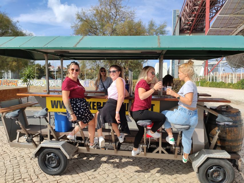 Lisbon: 1-Hour Beer Bike Tour with Draft Beer & Sangria Ride - Drinks, music, and the social setup