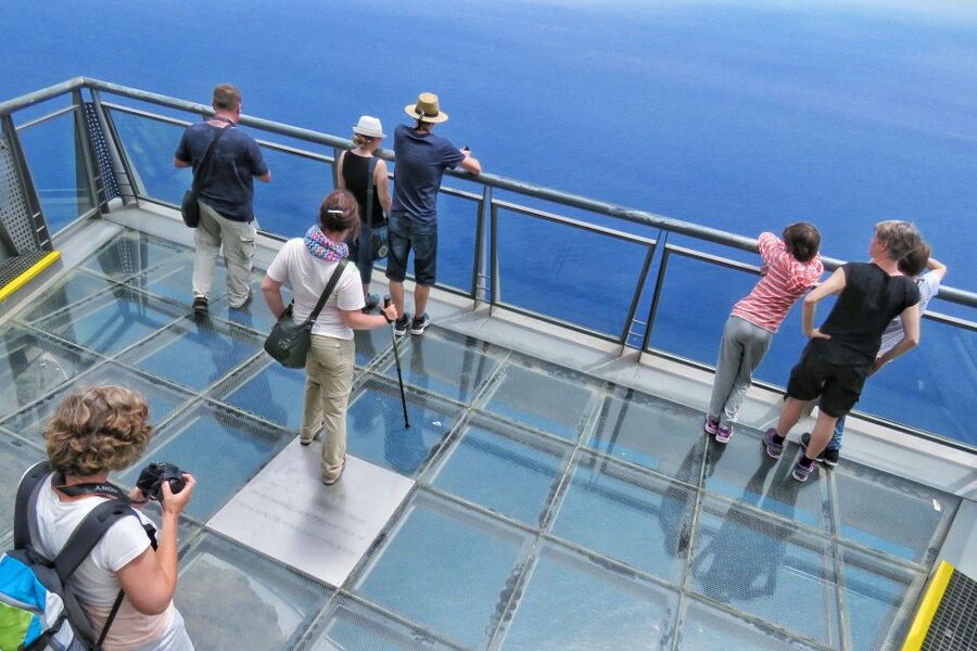 Madeira: Wine & Tapas, Cabo Girão Skywalk 4x4 Jeep Adventure - São Vicente adds a quieter village stop