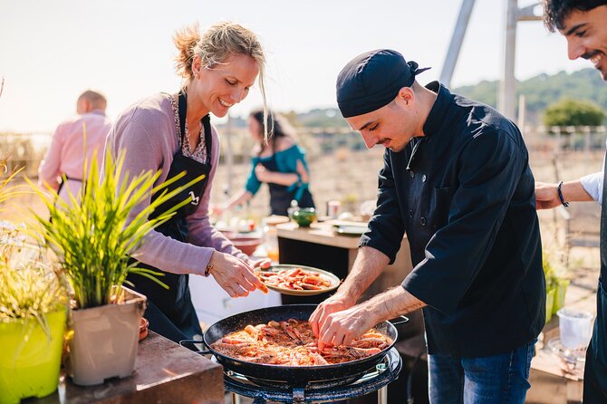 Paella Cooking Experience & Winery Tour from Barcelona - From Port Olímpic to the hills of Alella