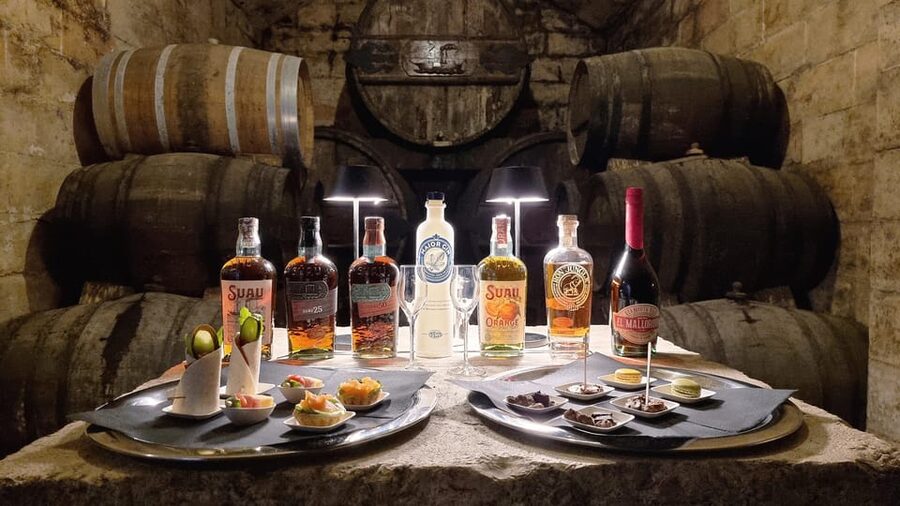 Palma: Distillery Tour with 6 Spirits and Tapas Tasting - The 105-minute route through the cellar
