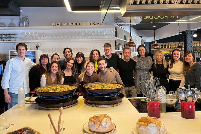 Premium Cooking Class in Designer Loft: Paella & Spanish Tapas - What appears on the five-course table