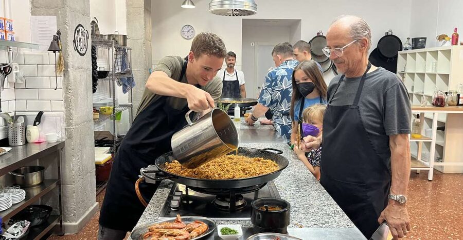 Real Paella Cooking Class – Market Visit & Sangría Workshop - Cooking Valencian paella with local chefs