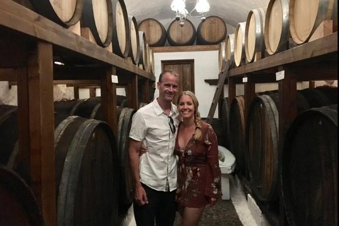 Santorini Wine Adventure with 12 Wine Tastings, Tapas and Sunset - Small-group size, transport, and timing