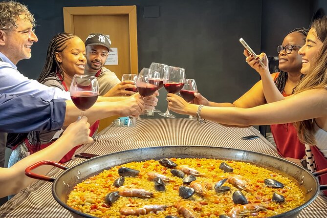 Seafood Paella Maestro with Tapas and Sangria - The Main Event: Seafood Paella with Fresh Vegetables