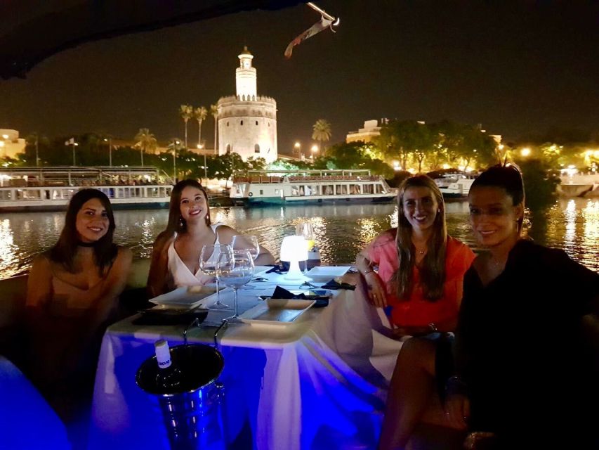 Seville: Exclusive River Boat Tour with Tapas - Tapas, drinks, music, and blankets