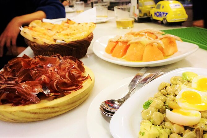 Tapas & Sidecar Motorcycle Barcelona Tour - Arc de Triomf, the port, and La Rambla after dark