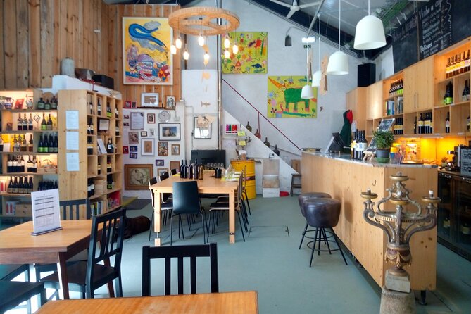Urban winery tour, premium tasting flight & tapas - Artisan cheese, presunto, and fresh bread